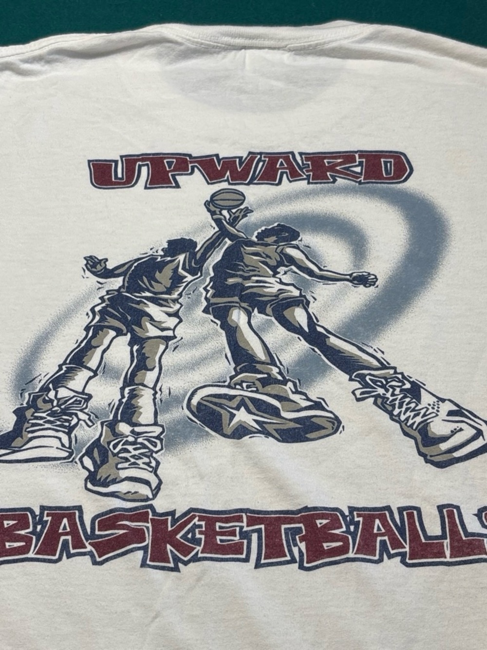 VTG Y2K Upward Basketball Graphic White Tee , M , $18